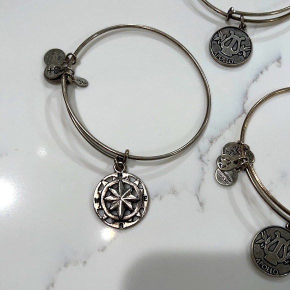 Alex and Ani silver adjustable bracelets. Sold as a set. - Picture 3 of 4